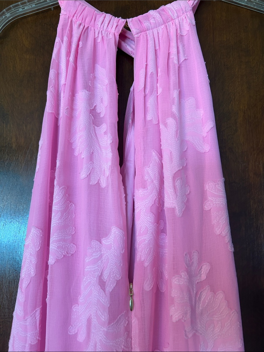 Lilly Pulitzer, Clairabel, Pink Floral Halter-Style Maxi Dress - Picture 8 of 9